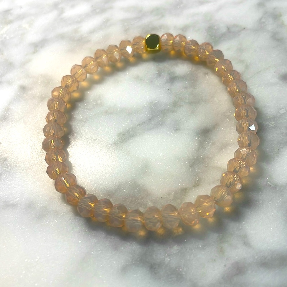 Light pink Swarovski crystal bracelet